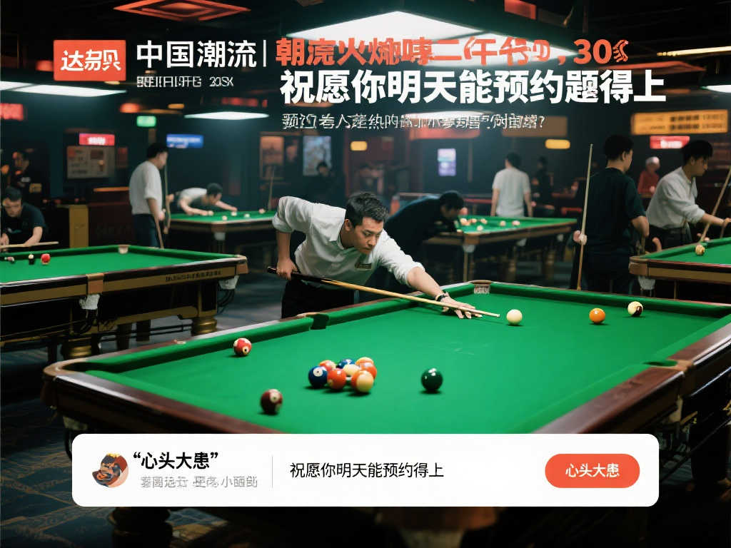 达赫迪：中国台球厅达30万家，预约明天球桌好运！